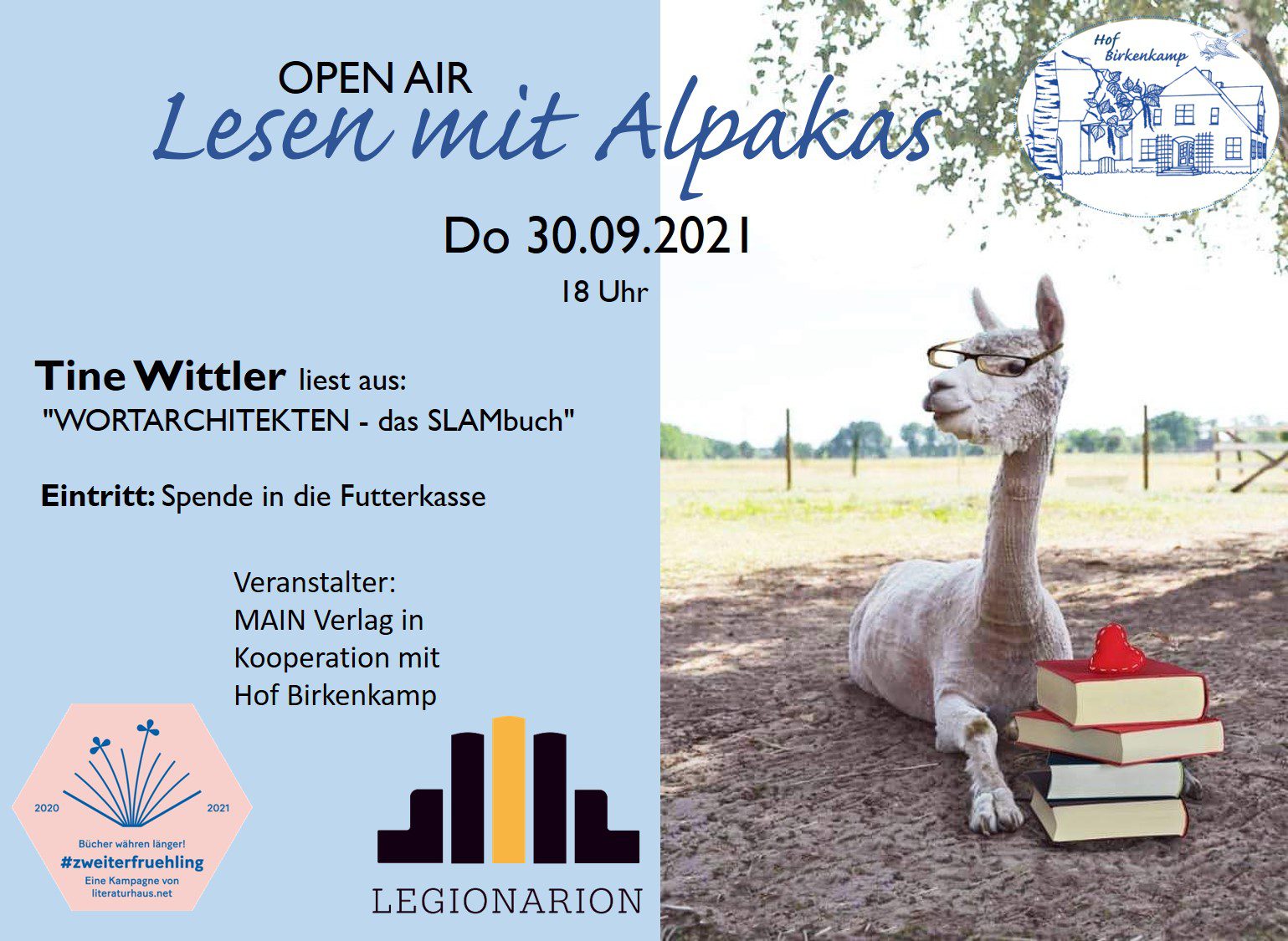 Lesen mit Alpakas Tine Wittler 092021