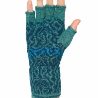Halbfingerhandschuhe (Jacquard) aus Alpakawolle – Bild 5