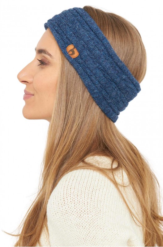 Stirnband mit Zopfmuster aus Alpakawolle – Bild 25