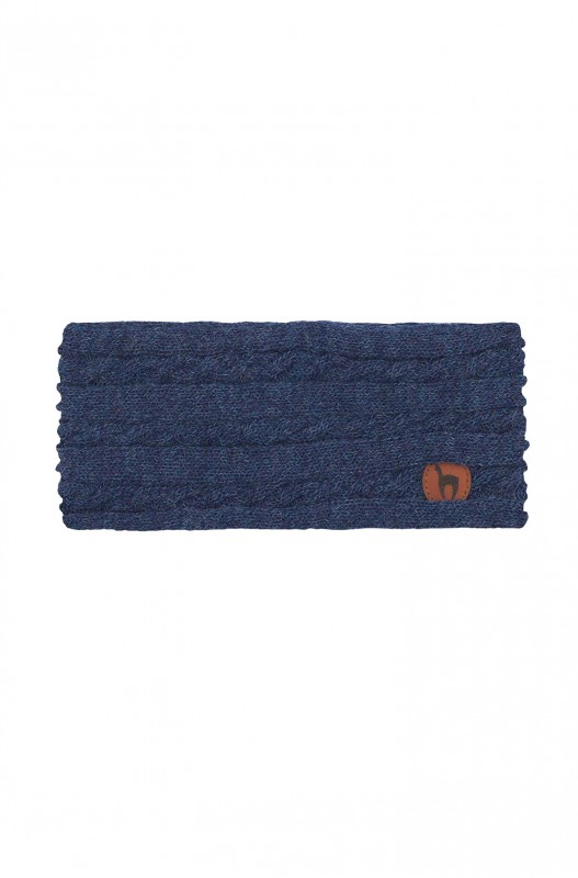 Stirnband mit Zopfmuster aus Alpakawolle – Bild 24