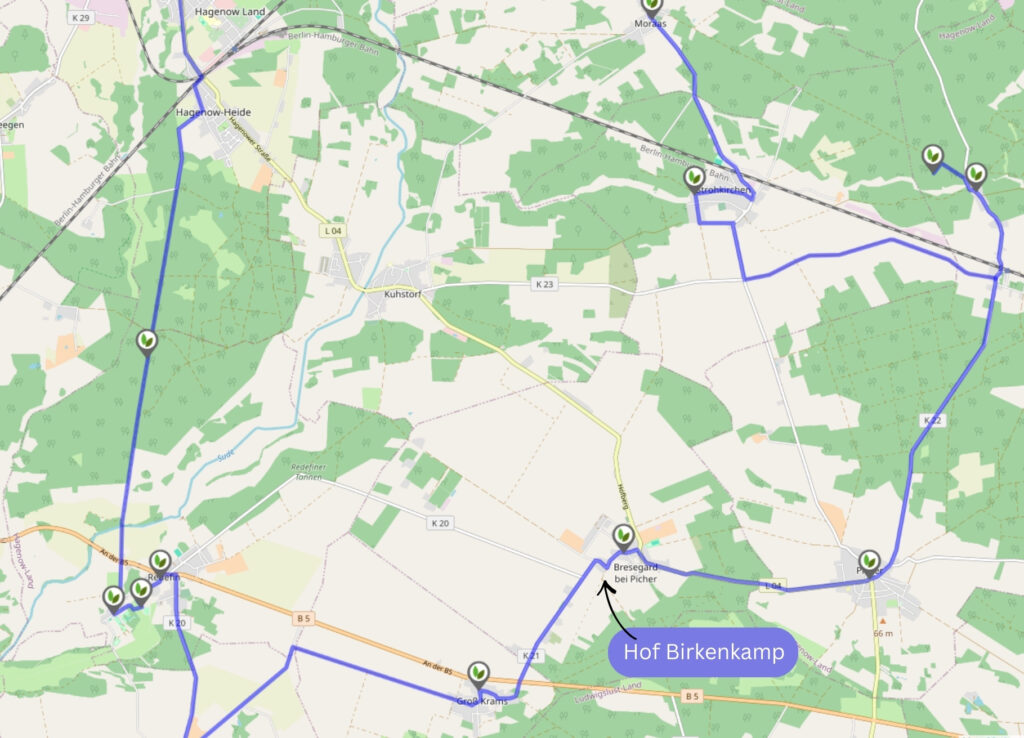 Hagenower Kirchentour und Hof Birkenkamp